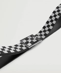 Mango Glossed-effect Appliqué Belt Black -Mango Jewellery Wallets Belts For Women Sales unnamed file 1716