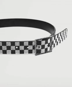 Mango Glossed-effect Appliqué Belt Black -Mango Jewellery Wallets Belts For Women Sales unnamed file 1718