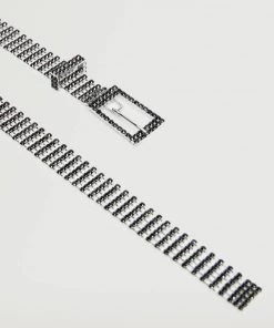 Mango Glossed-effect Appliqué Belt Black -Mango Jewellery Wallets Belts For Women Sales unnamed file 1722