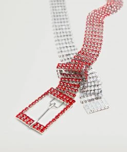 Mango Glossed-effect Appliqué Belt Black -Mango Jewellery Wallets Belts For Women Sales unnamed file 1730