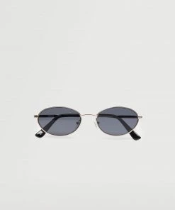 Mango Metallic Frame Sunglasses Gold
