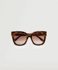 Mango Acetate Frame Sunglasses Chocolate