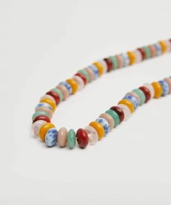 Mango Bead Stone Necklace Red -Mango Jewellery Wallets Belts For Women Sales unnamed file 187