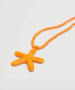 Mango Crystal Pendant Necklace Orange -Mango Jewellery Wallets Belts For Women Sales unnamed file 190