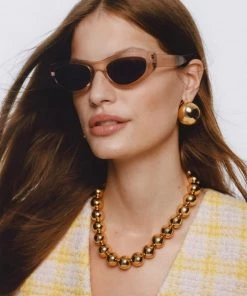 Mango Acetate Frame Sunglasses Pastel Pink