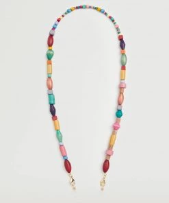 Mango Sunglasses Beads Chain Gold