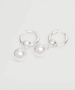 Mango Hoop Pendant Earrings Silver -Mango Jewellery Wallets Belts For Women Sales unnamed file 20