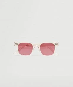 Mango Clear Frame Sunglasses Pastel Pink