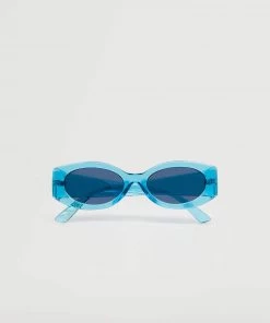 Mango Acetate Frame Sunglasses Pastel Pink