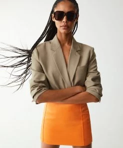 Mango Acetate Frame Sunglasses Chocolate