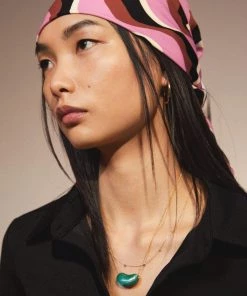 Mango Bead Chain Necklace Pastel Pink