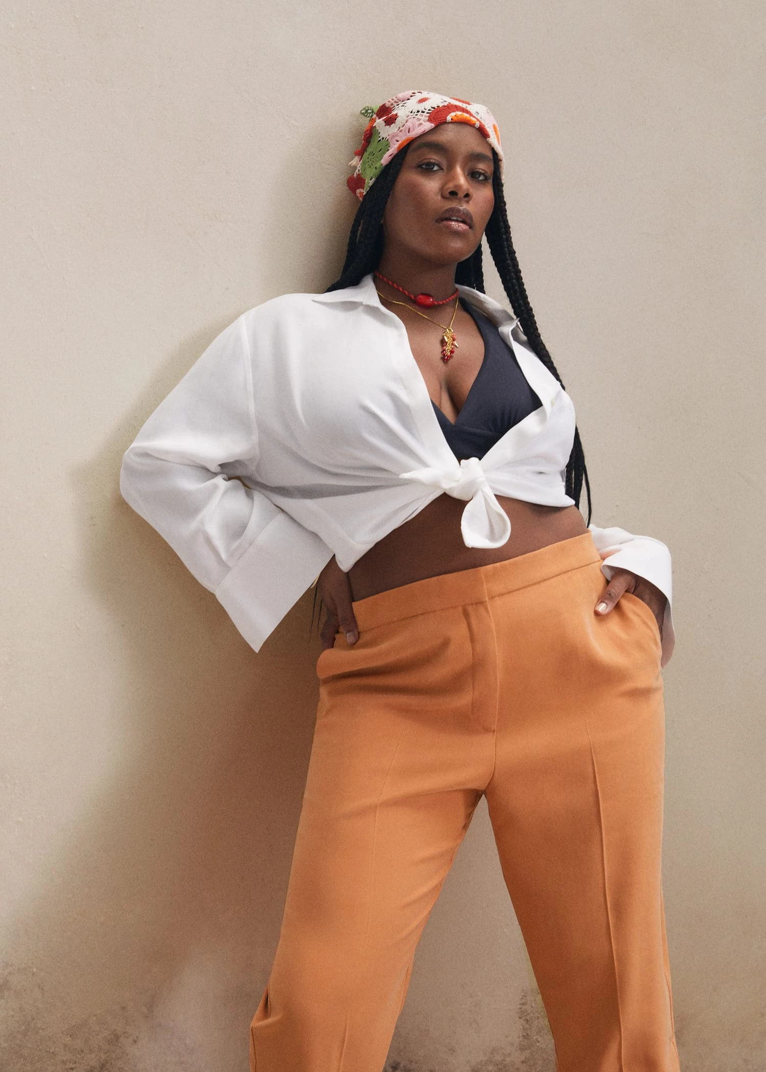 Mango Floral Scarf Pink 7 Mango Floral Scarf Pink - Image 7