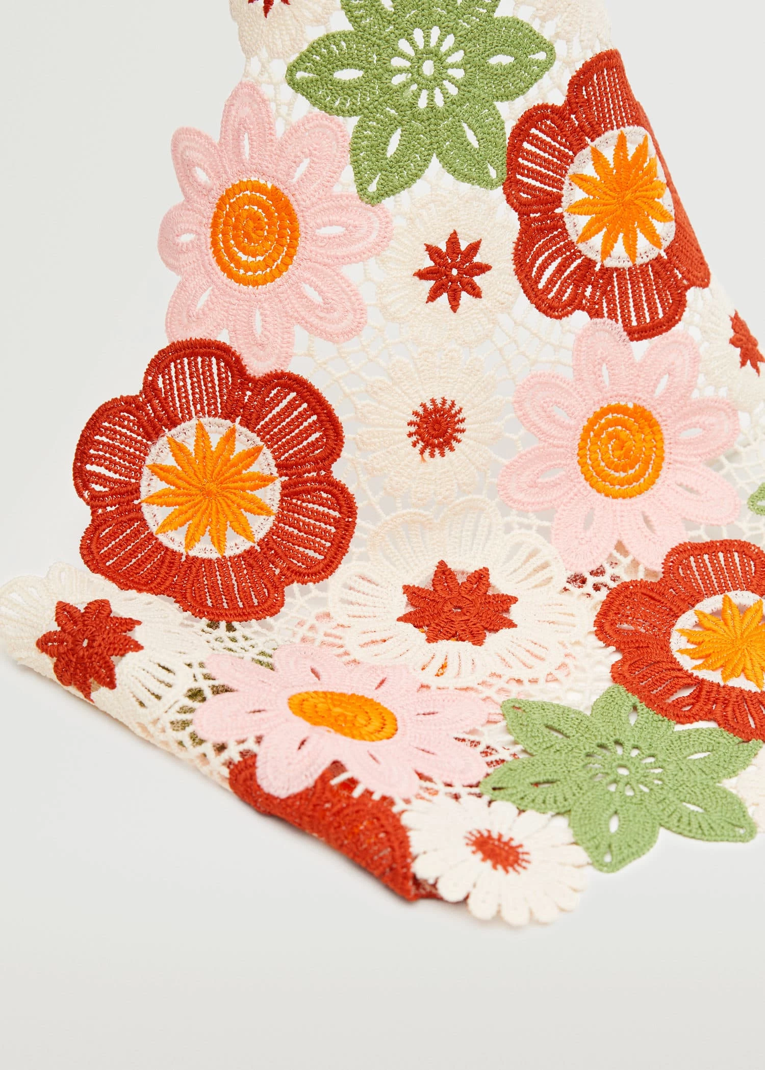 Mango Floral Scarf Pink 9 Mango Floral Scarf Pink - Image 9