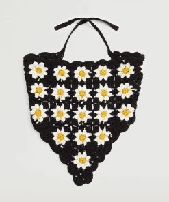 Mango Floral Scarf Black -Mango Jewellery Wallets Belts For Women Sales unnamed file 2126