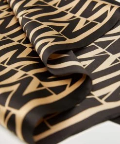 Mango Printed Scarf With Logo Black -Mango Jewellery Wallets Belts For Women Sales unnamed file 2134