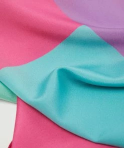 Mango Geometric Printed Foulard Pink