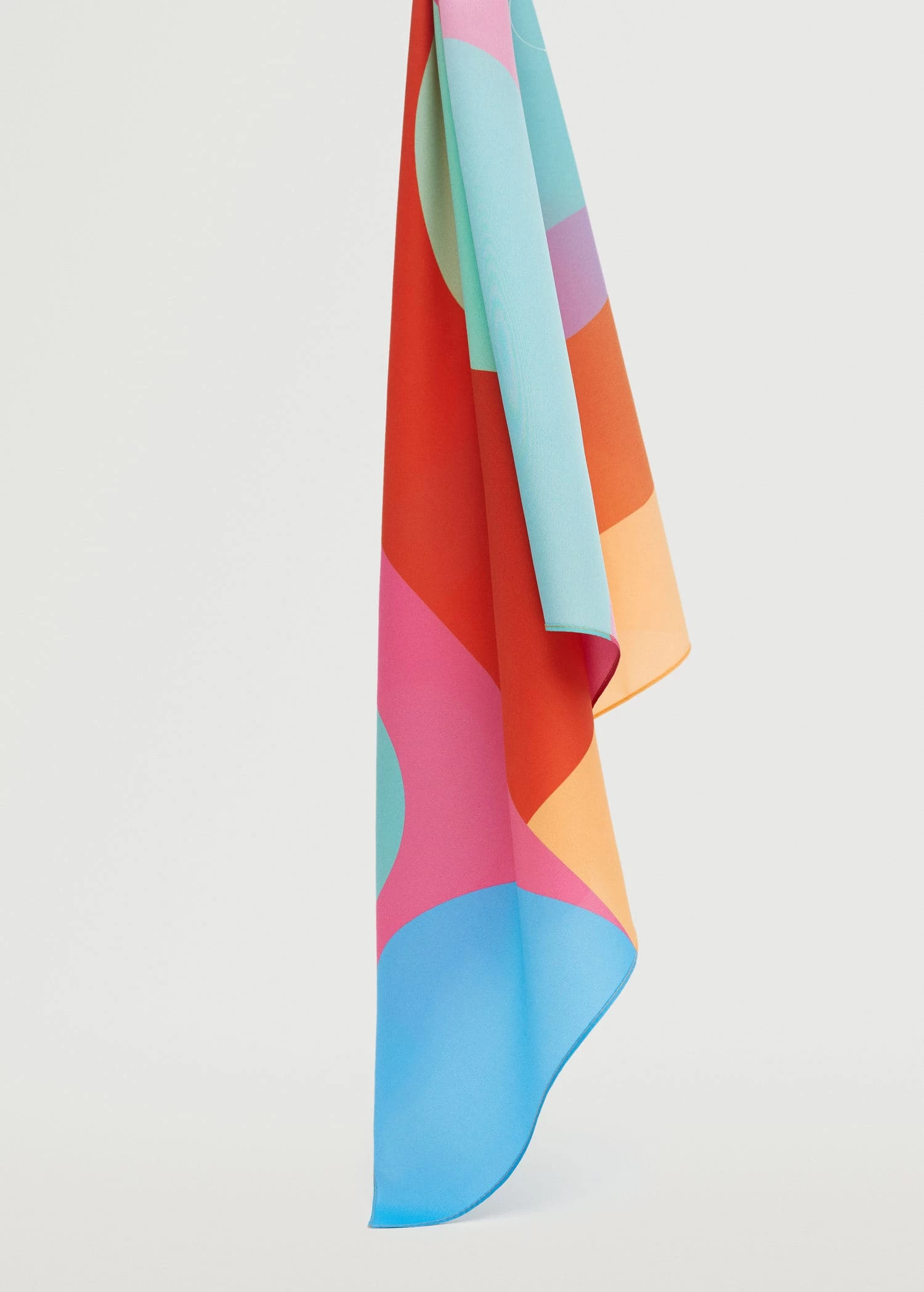 Mango Geometric Printed Foulard Pink 3 Mango Geometric Printed Foulard Pink - Image 3