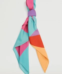 Mango Geometric Printed Foulard Pink 9 Mango Geometric Printed Foulard Pink -Mango Jewellery Wallets Belts For Women Sales unnamed file 2154