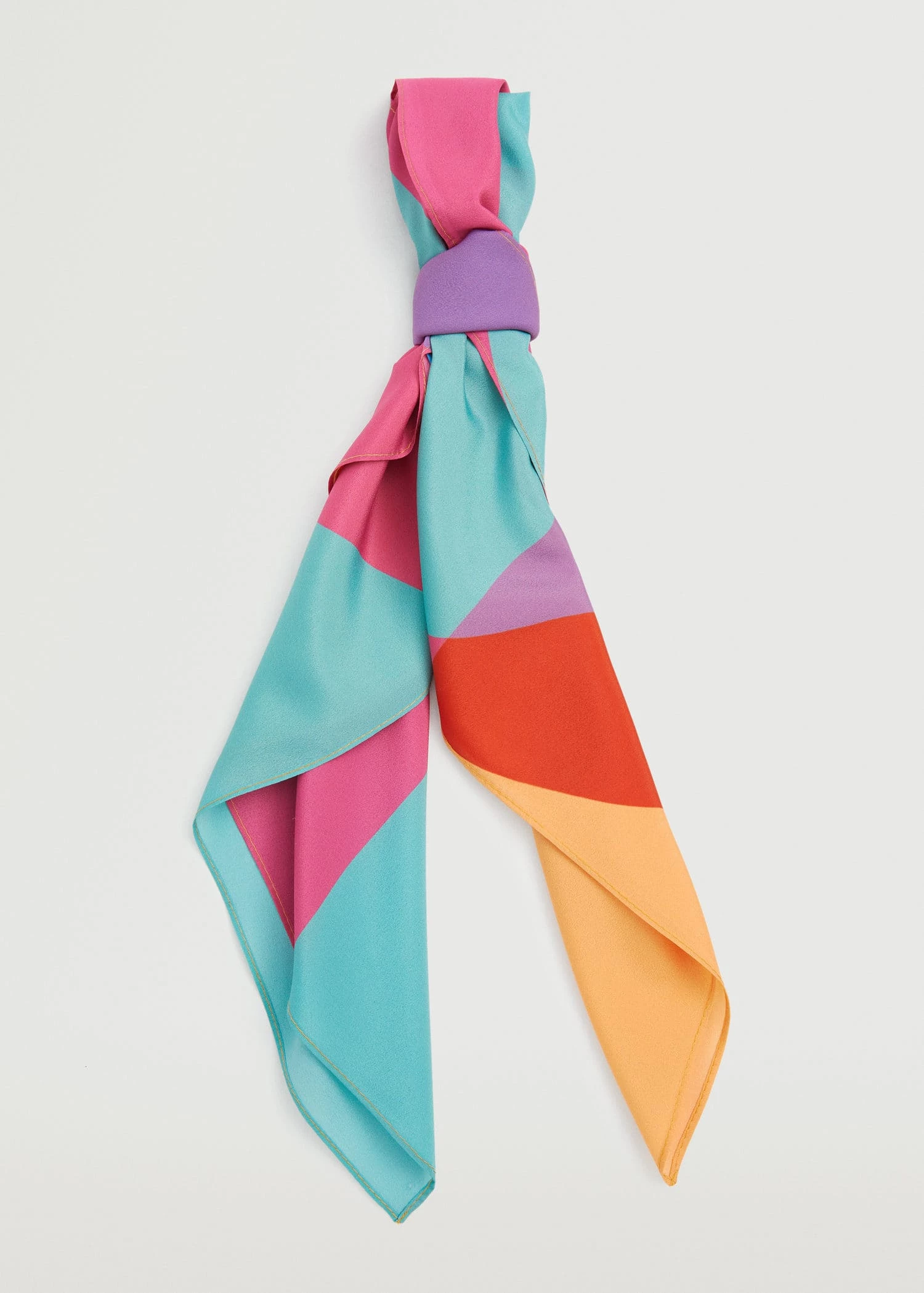 Mango Geometric Printed Foulard Pink 4 Mango Geometric Printed Foulard Pink - Image 4