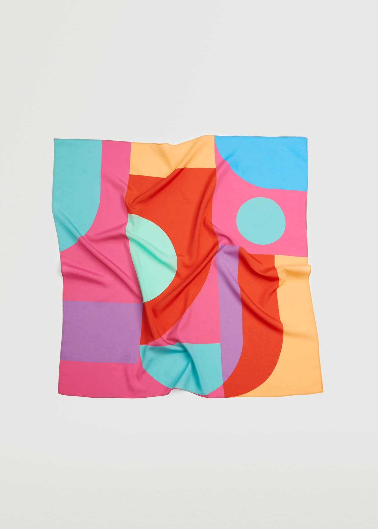 Mango Geometric Printed Foulard Pink 6 Mango Geometric Printed Foulard Pink - Image 6