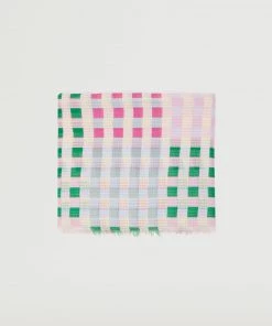 Mango Check Printed Scarf Pink -Mango Jewellery Wallets Belts For Women Sales unnamed file 2161