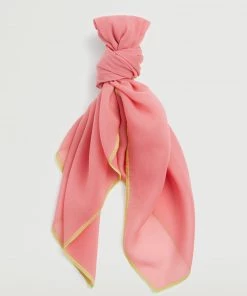Mango Recycled Polyester Scarf Fuchsia -Mango Jewellery Wallets Belts For Women Sales unnamed file 2171