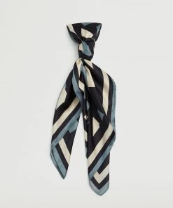 Mango Printed Scarf Blue -Mango Jewellery Wallets Belts For Women Sales unnamed file 2182