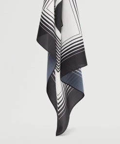 Mango Geometric Printed Foulard Black -Mango Jewellery Wallets Belts For Women Sales unnamed file 2186