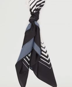 Mango Geometric Printed Foulard Black -Mango Jewellery Wallets Belts For Women Sales unnamed file 2187