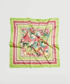Mango Floral Printed Scarf Lime
