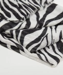Mango Animal Print Scarf Black