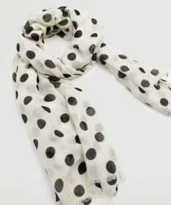 Mango Spots Print Scarf Black