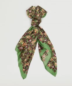 Mango Floral Printed Scarf Green -Mango Jewellery Wallets Belts For Women Sales unnamed file 2208