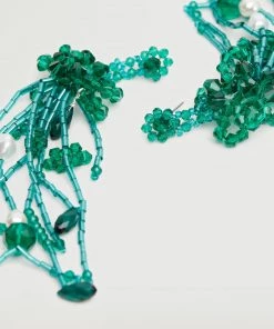 Mango Pendant Crystals Earrings Green -Mango Jewellery Wallets Belts For Women Sales unnamed file 222
