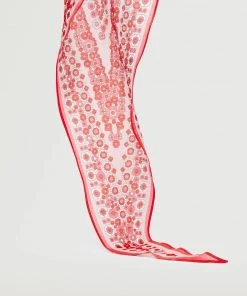 Mango Printed Silk Square Pink -Mango Jewellery Wallets Belts For Women Sales unnamed file 2232