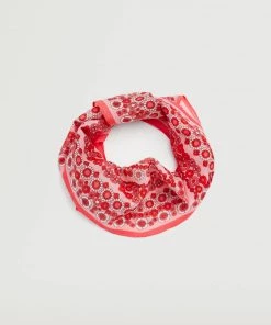 Mango Printed Silk Square Pink -Mango Jewellery Wallets Belts For Women Sales unnamed file 2234