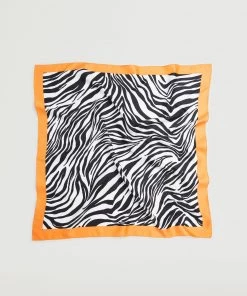 Mango Animal Print Scarf Black