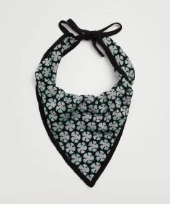Mango Flowers Printed Scarf Black -Mango Jewellery Wallets Belts For Women Sales unnamed file 2290