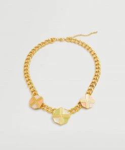 Mango Bead Chain Necklace Gold