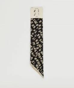 Mango Letters Print Handkerchief Black -Mango Jewellery Wallets Belts For Women Sales unnamed file 2307