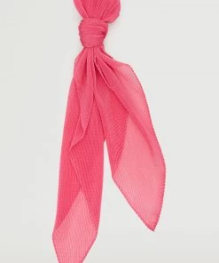 Mango Semi-transparent Textured Scarf Pink -Mango Jewellery Wallets Belts For Women Sales unnamed file 2318