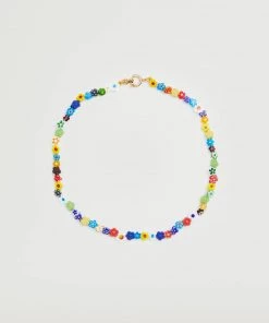 Mango Mixed Bead Necklace Gold