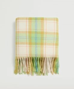 Mango Fringed Check Scarf Green -Mango Jewellery Wallets Belts For Women Sales unnamed file 2342