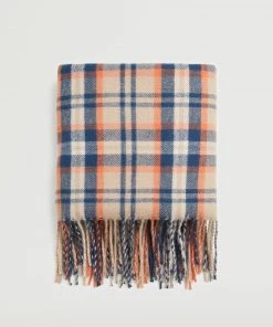 Mango Fringed Check Scarf Medium Brown -Mango Jewellery Wallets Belts For Women Sales unnamed file 2348