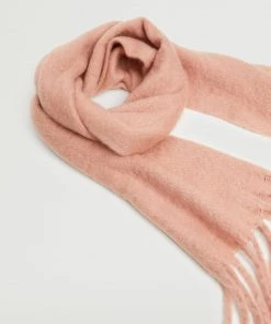 Mango Fringes Knit Scarf Pastel Pink -Mango Jewellery Wallets Belts For Women Sales unnamed file 2352
