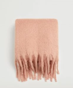 Mango Fringes Knit Scarf Pastel Pink -Mango Jewellery Wallets Belts For Women Sales unnamed file 2359
