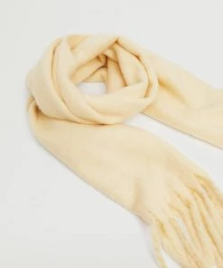 Mango Fringed Edge Wool-blend Scarf Blue -Mango Jewellery Wallets Belts For Women Sales unnamed file 2363