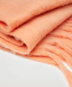 Mango Fringed Edge Wool-blend Scarf Blue -Mango Jewellery Wallets Belts For Women Sales unnamed file 2373