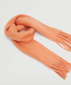 Mango Fringed Edge Wool-blend Scarf Blue -Mango Jewellery Wallets Belts For Women Sales unnamed file 2374