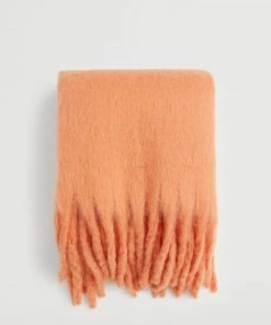 Mango Fringed Edge Wool-blend Scarf Blue -Mango Jewellery Wallets Belts For Women Sales unnamed file 2376